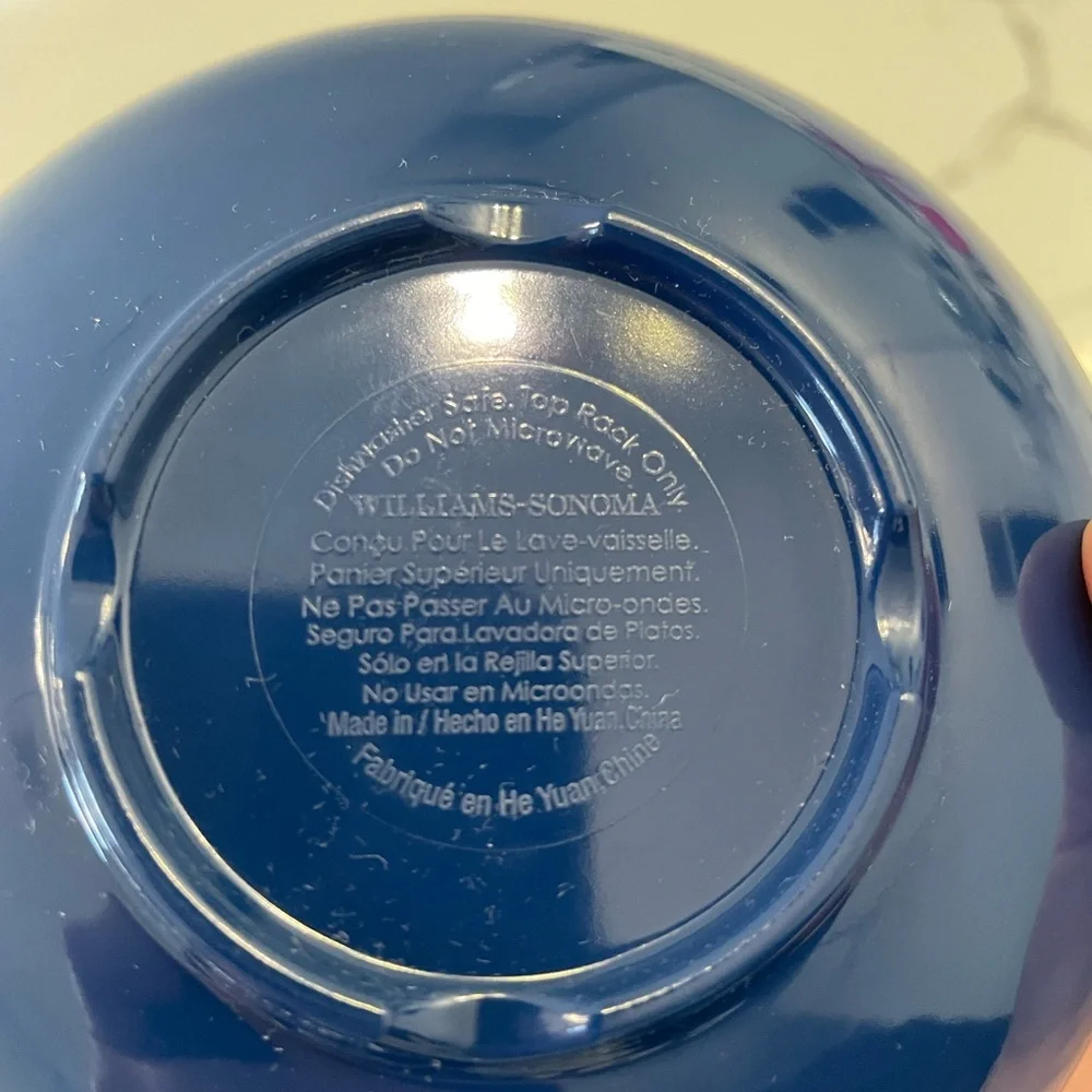 Williams Sonoma Blue Ceramic Bowl